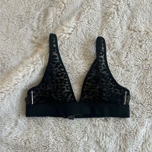 Victoria’s Secret Black Leopard Print Lace Bralette
